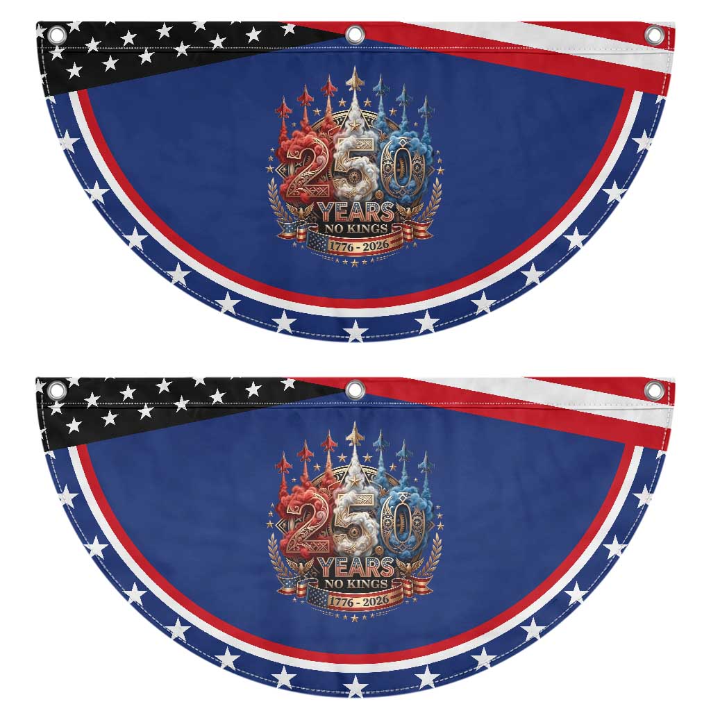 250 Years No Kings Patriotic Fan Flag Independence Anniversary