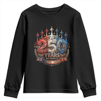 250 Years No Kings Youth Sweatshirt Patriotic Independence Anniversary