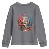 250 Years No Kings Youth Sweatshirt Patriotic Independence Anniversary