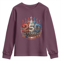 250 Years No Kings Youth Sweatshirt Patriotic Independence Anniversary