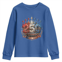 250 Years No Kings Youth Sweatshirt Patriotic Independence Anniversary