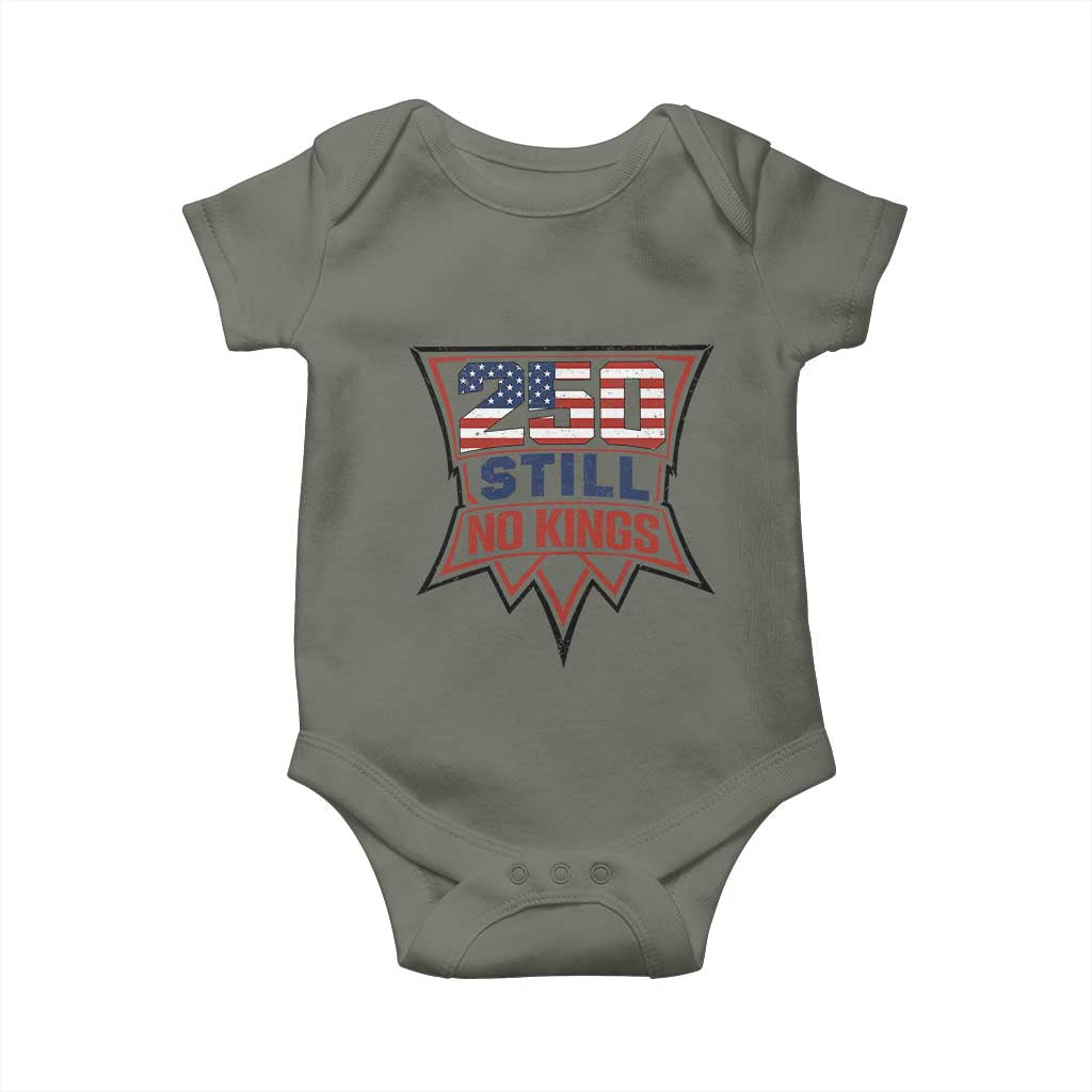 Crown Protest 250 Still No Kings Baby Onesie American Independence Pride