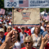 Crown Protest 250 Still No Kings Patriotic Handheld Flag American Independence Pride