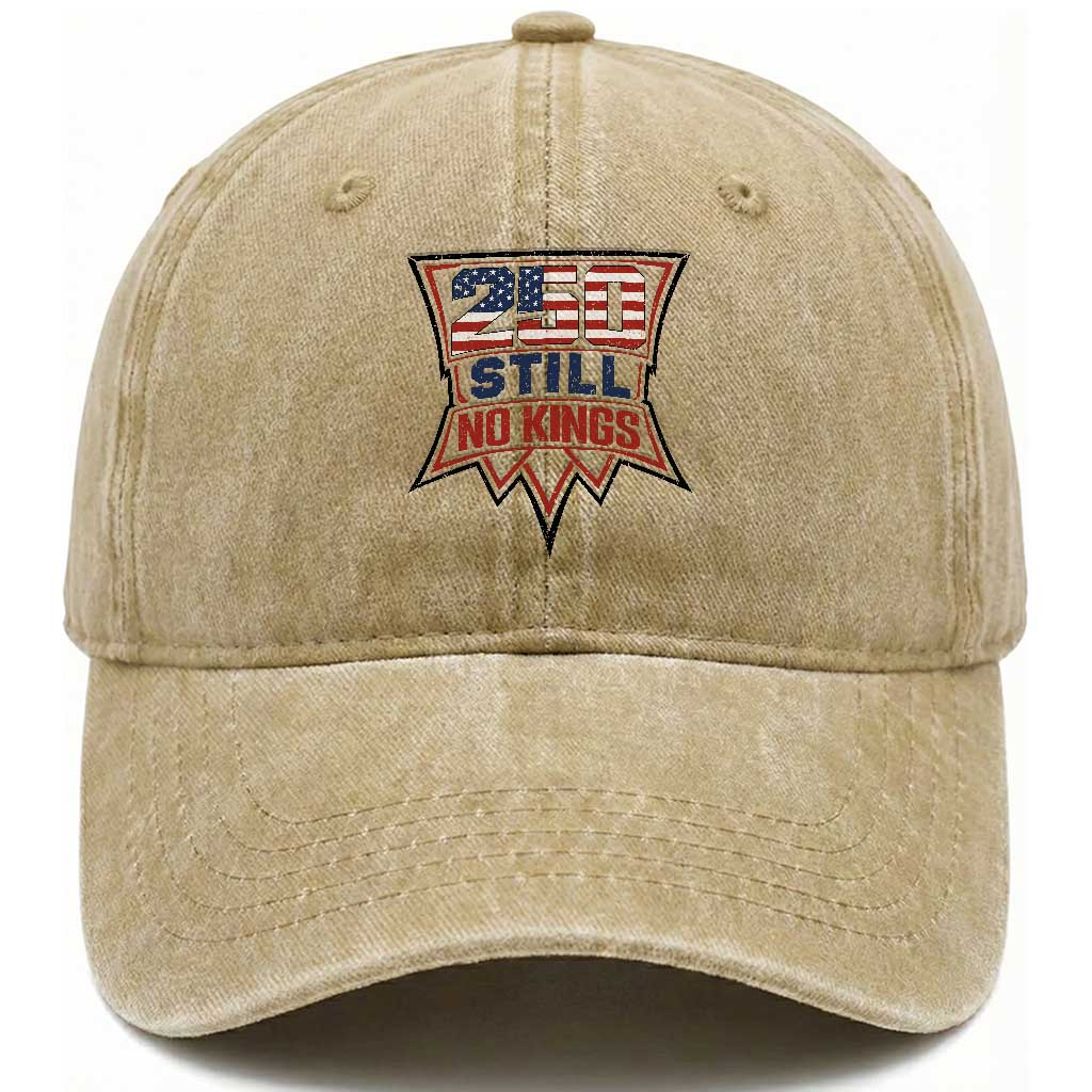 Crown Protest 250 Still No Kings Washed Cotton Baseball Cap American Independence Pride