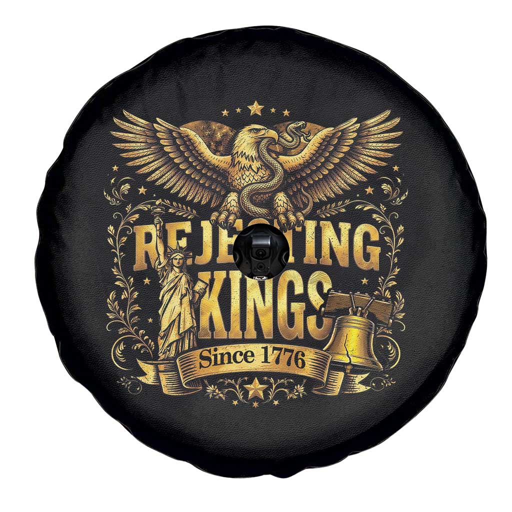 Rejecting Kings Since 1776 Spare Tire Cover Eagle Freedom Patriotic