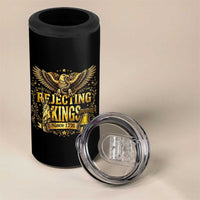 Rejecting Kings Since 1776 4 in 1 Can Cooler Tumbler Eagle Freedom Patriotic