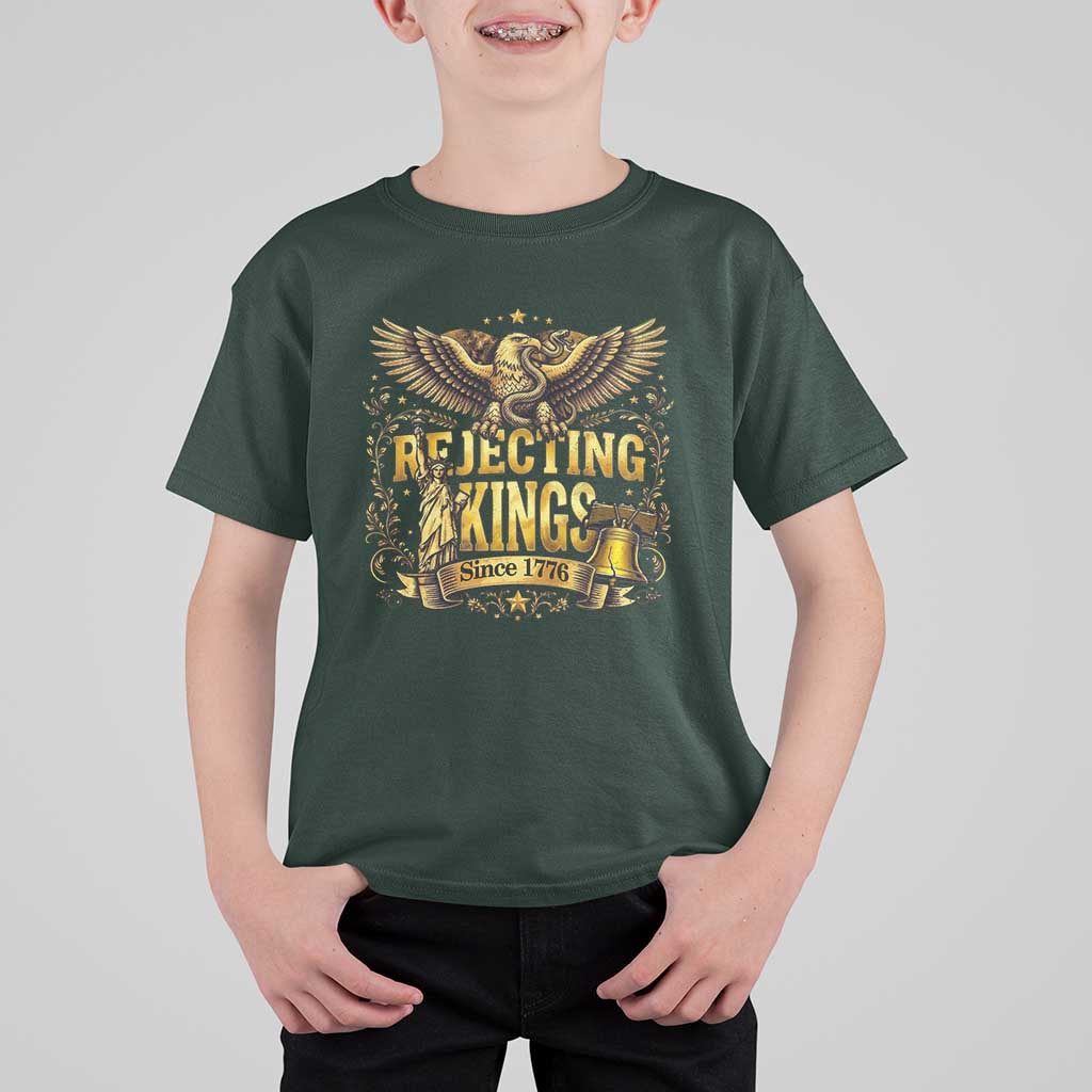 Rejecting Kings Since 1776 T Shirt For Kid Eagle Freedom Patriotic
