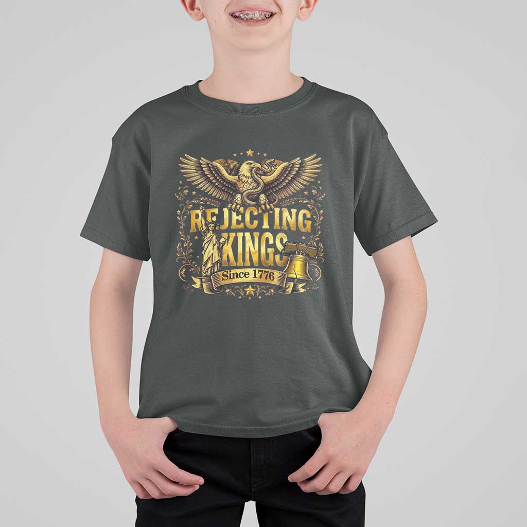 Rejecting Kings Since 1776 T Shirt For Kid Eagle Freedom Patriotic