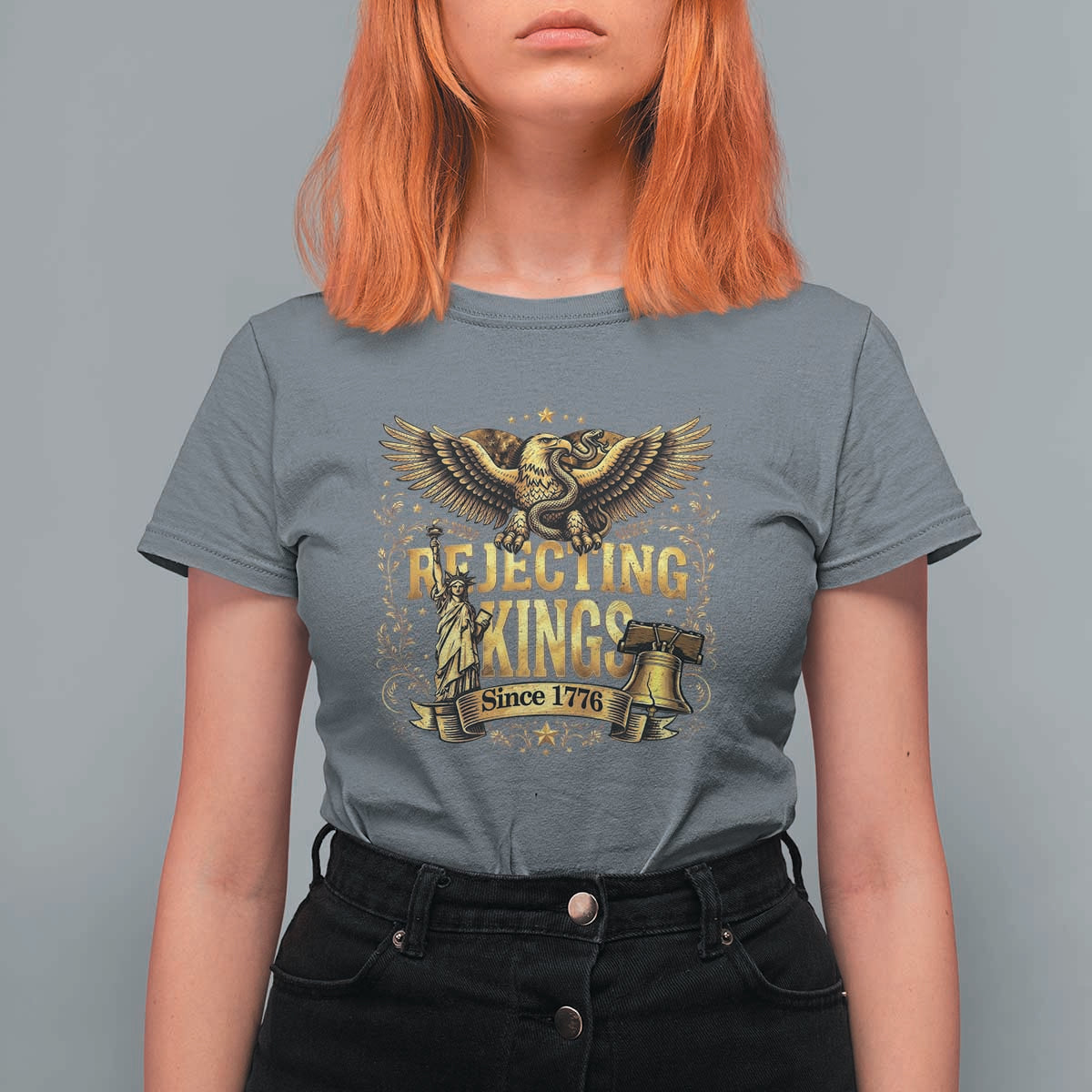 Rejecting Kings Since 1776 T Shirt For Women Eagle Freedom Patriotic