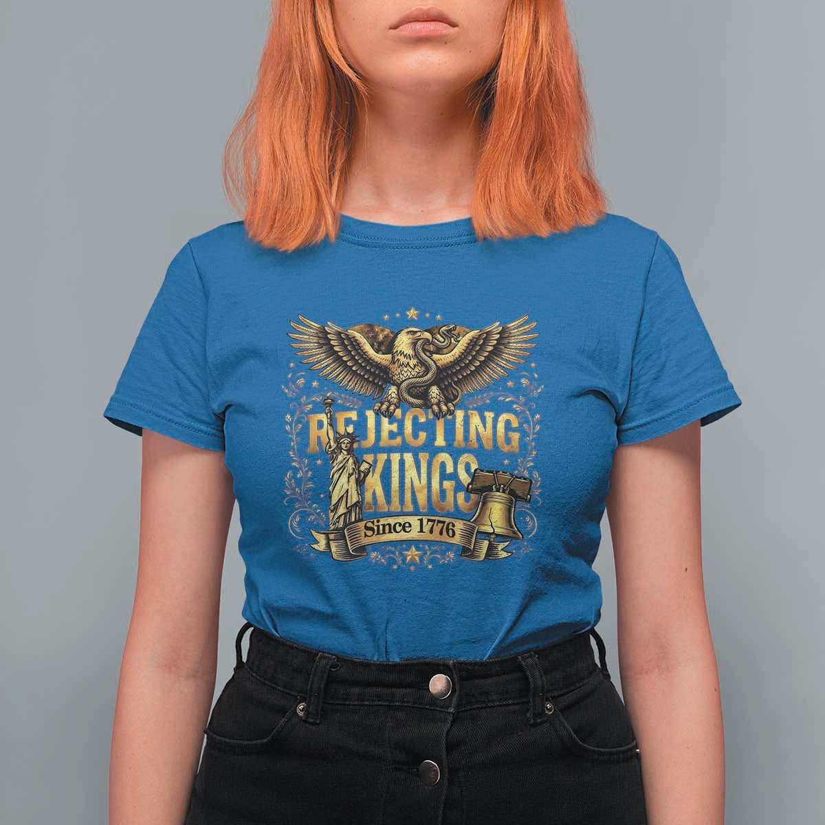 Rejecting Kings Since 1776 T Shirt For Women Eagle Freedom Patriotic