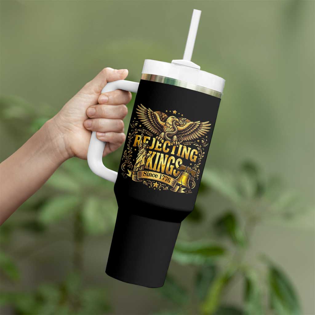 Rejecting Kings Since 1776 Tumbler With Handle Eagle Freedom Patriotic