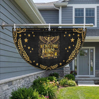 Rejecting Kings Since 1776 Patriotic Fan Flag Eagle Freedom