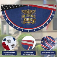 Rejecting Kings Since 1776 Patriotic Fan Flag Eagle Freedom