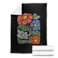 Wildflower Protest Throw Blanket We The People Serve No Kings