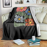 Wildflower Protest Throw Blanket We The People Serve No Kings