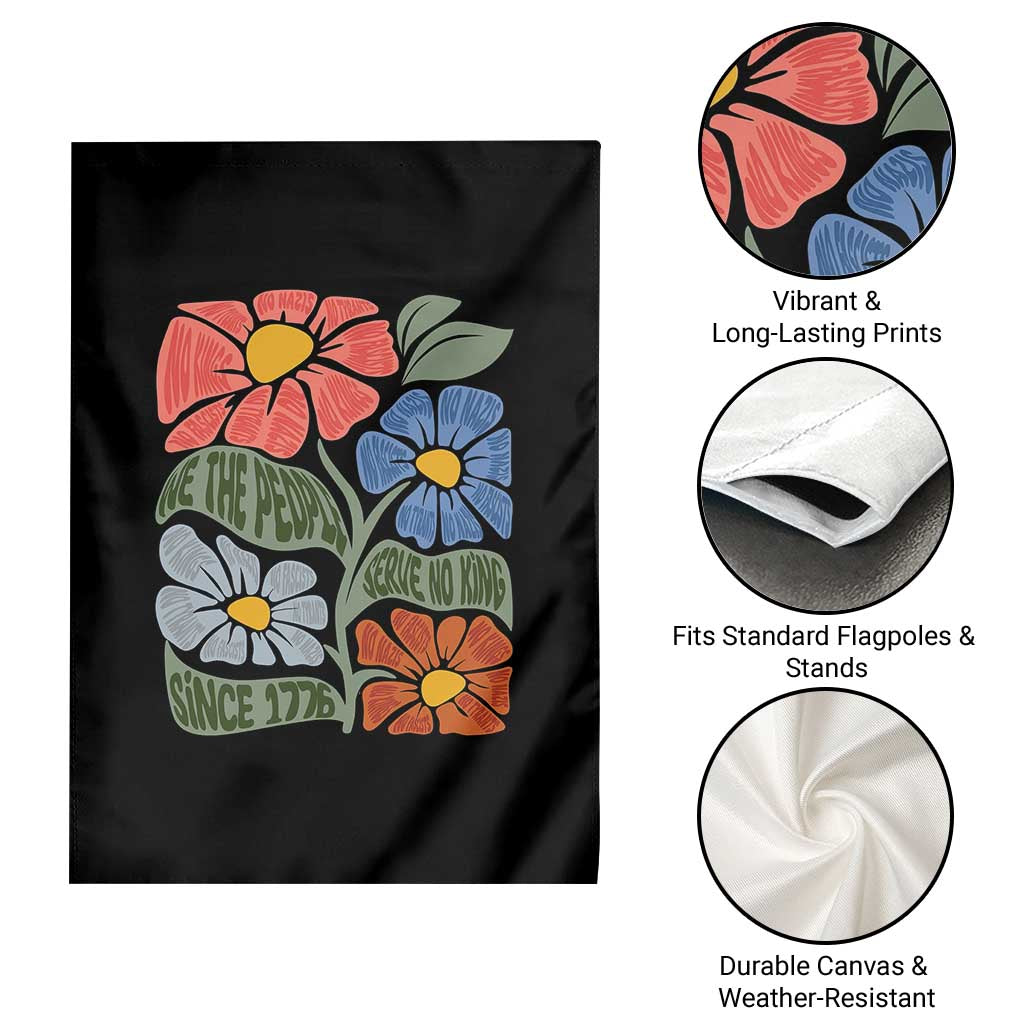 Wildflower Protest Garden Flag We The People Serve No Kings