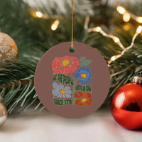 Wildflower Protest Ceramic Ornament We The People Serve No Kings