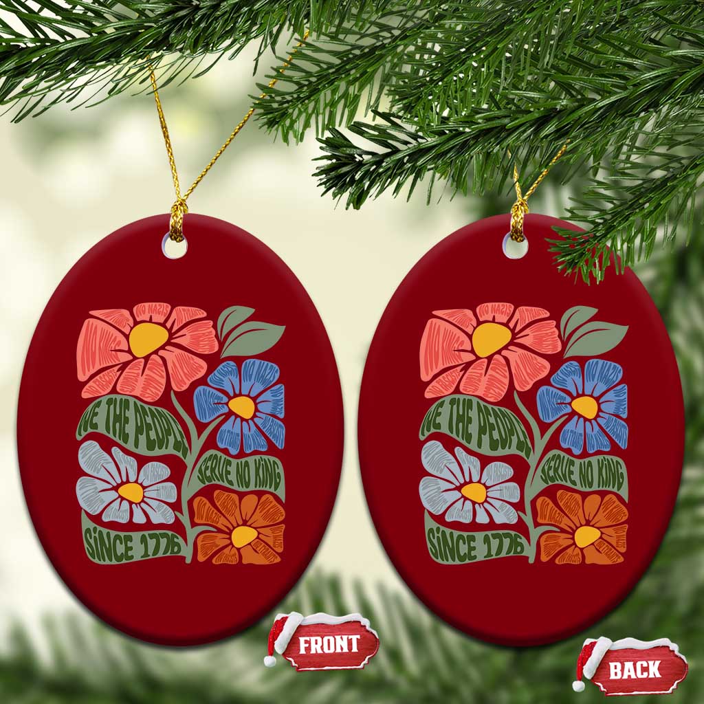 Wildflower Protest Ceramic Ornament We The People Serve No Kings