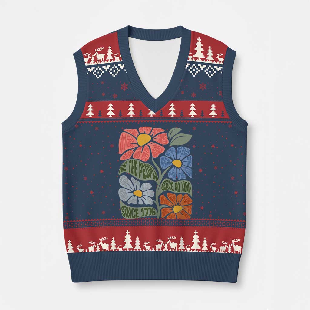 Wildflower Protest V-Neck Knit Sweater Vest We The People Serve No Kings
