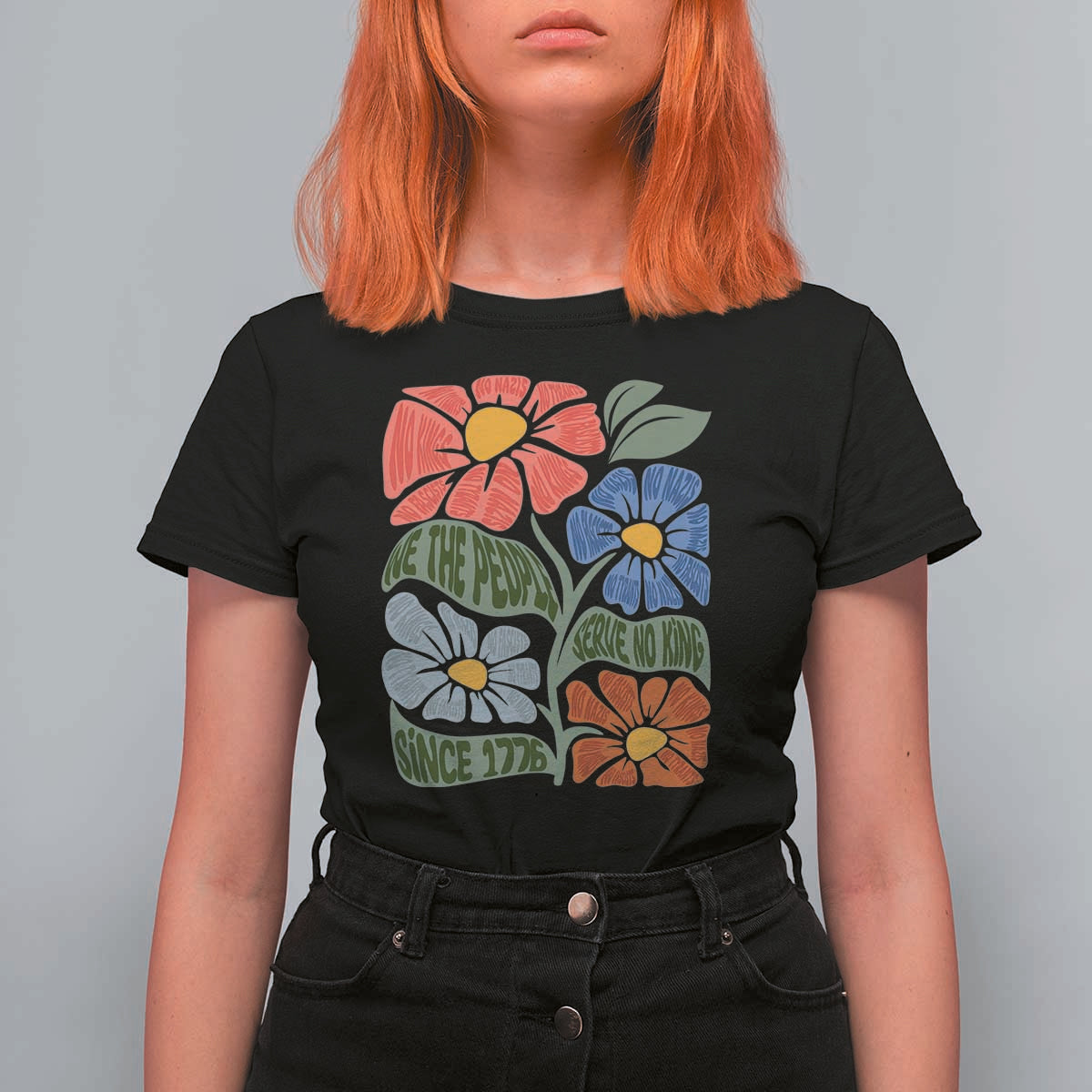 Wildflower Protest T Shirt For Women We The People Serve No Kings