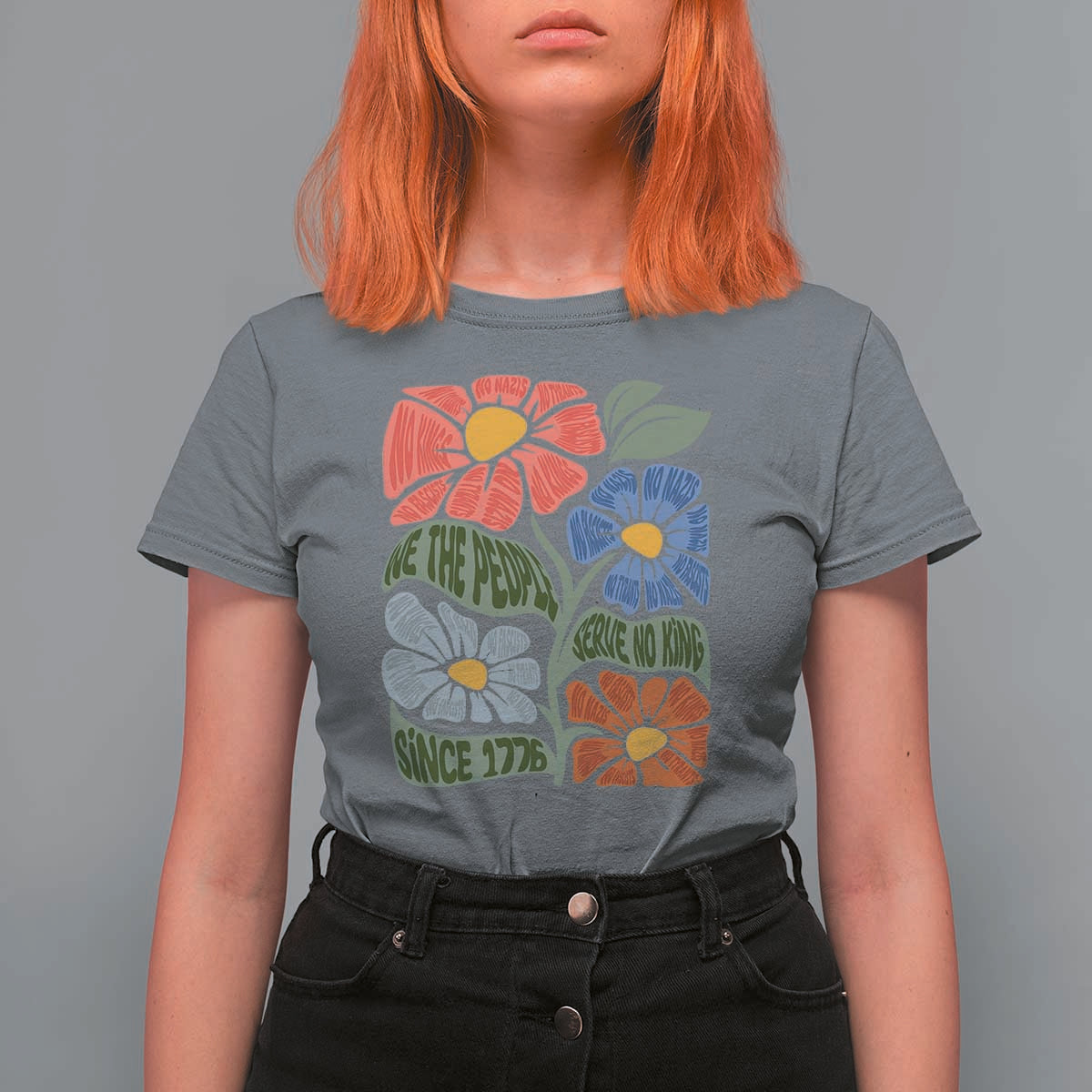 Wildflower Protest T Shirt For Women We The People Serve No Kings