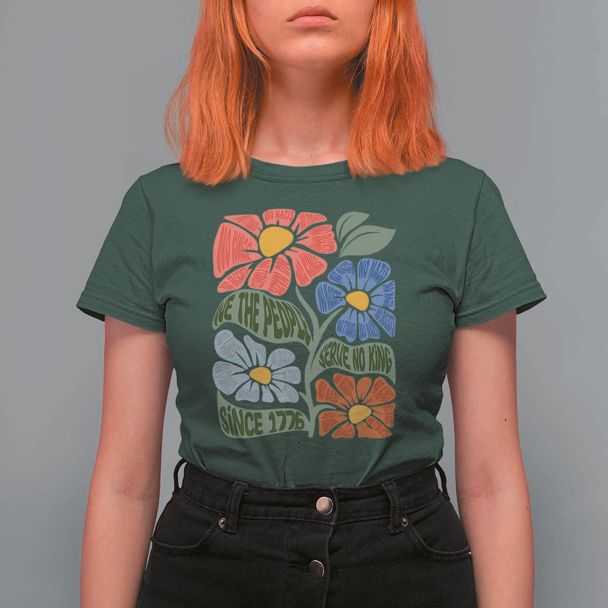 Wildflower Protest T Shirt For Women We The People Serve No Kings