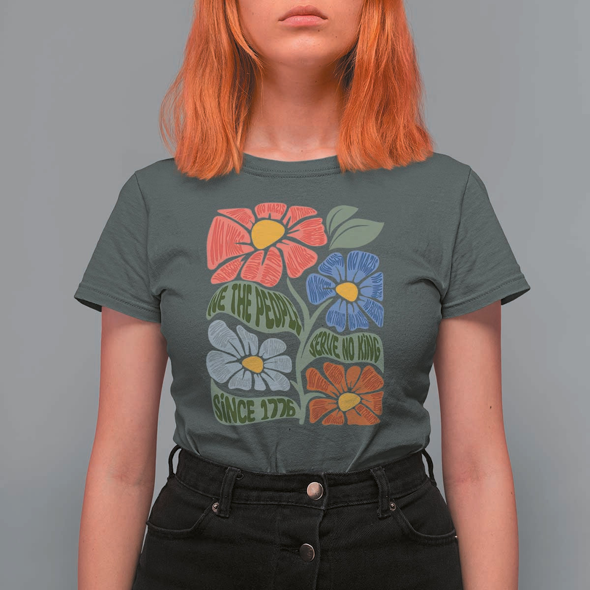 Wildflower Protest T Shirt For Women We The People Serve No Kings