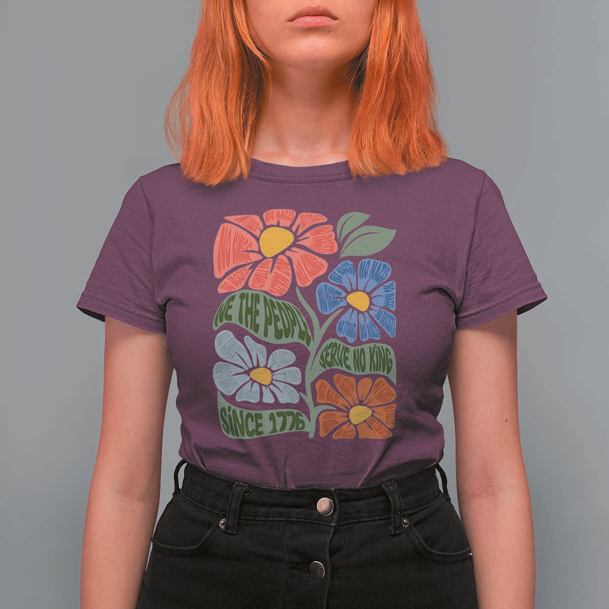 Wildflower Protest T Shirt For Women We The People Serve No Kings