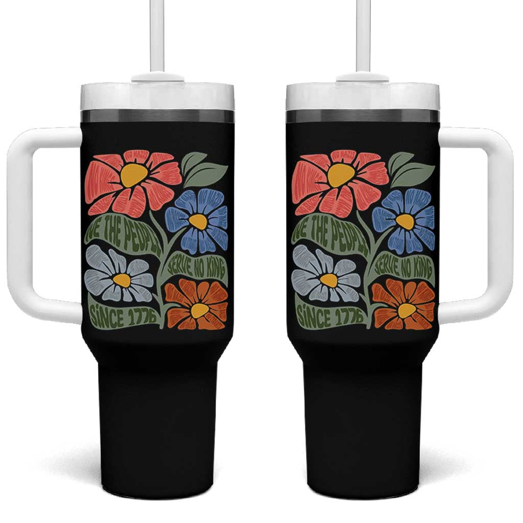 Wildflower Protest Tumbler With Handle We The People Serve No Kings