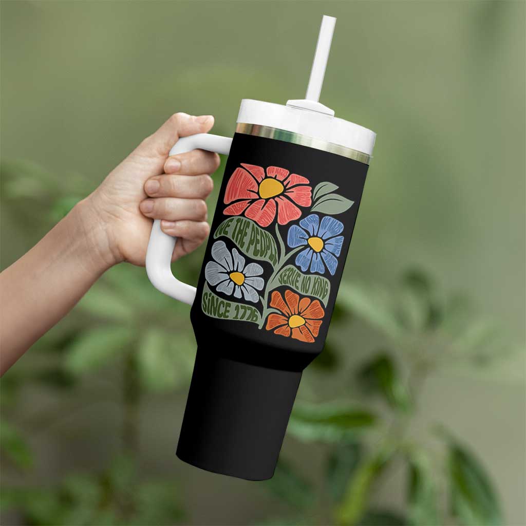 Wildflower Protest Tumbler With Handle We The People Serve No Kings