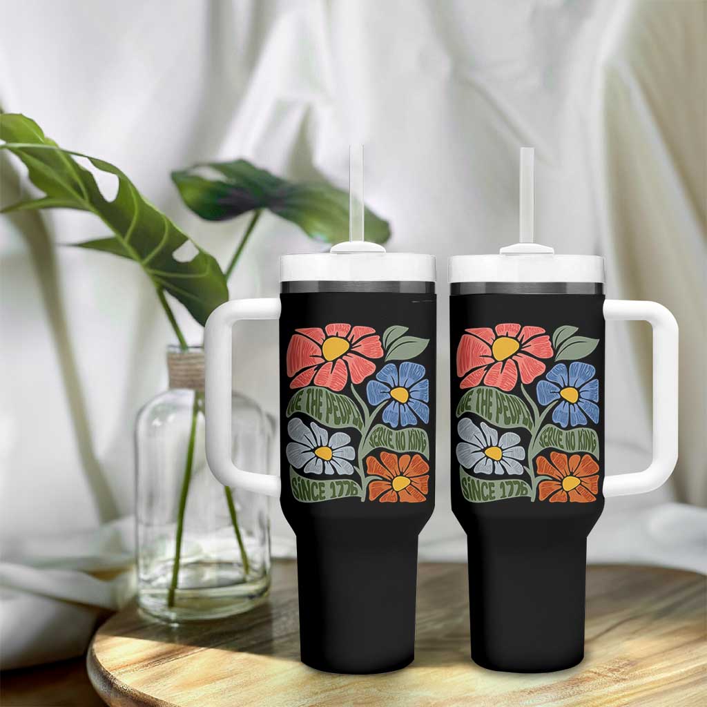 Wildflower Protest Tumbler With Handle We The People Serve No Kings