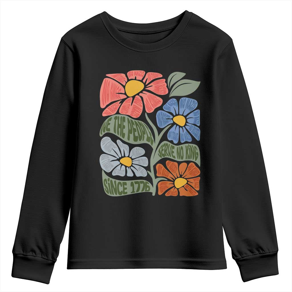 Wildflower Protest Youth Sweatshirt We The People Serve No Kings