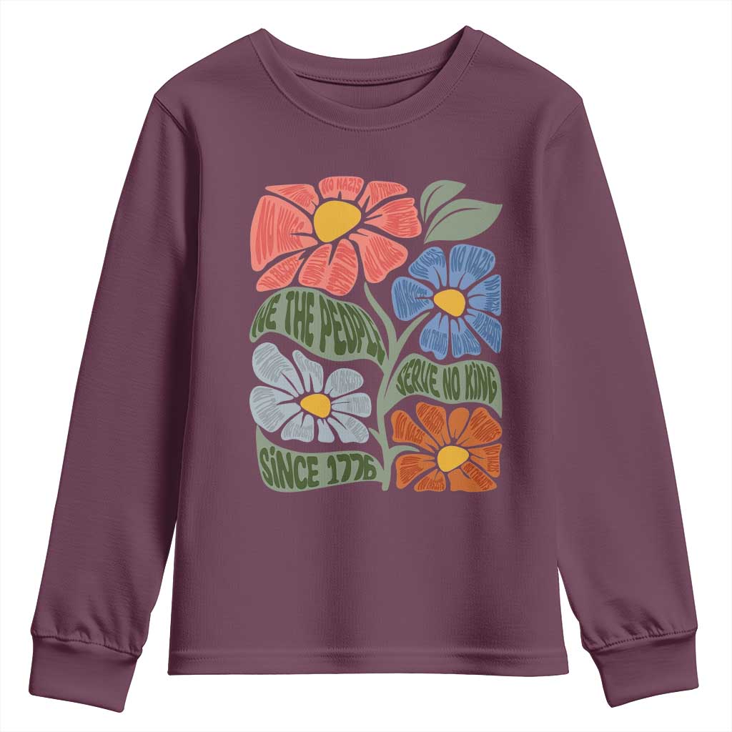 Wildflower Protest Youth Sweatshirt We The People Serve No Kings