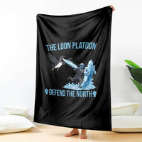 The Loon Platoon Defend The North Throw Blanket Minnesota Rebel Loon Resist