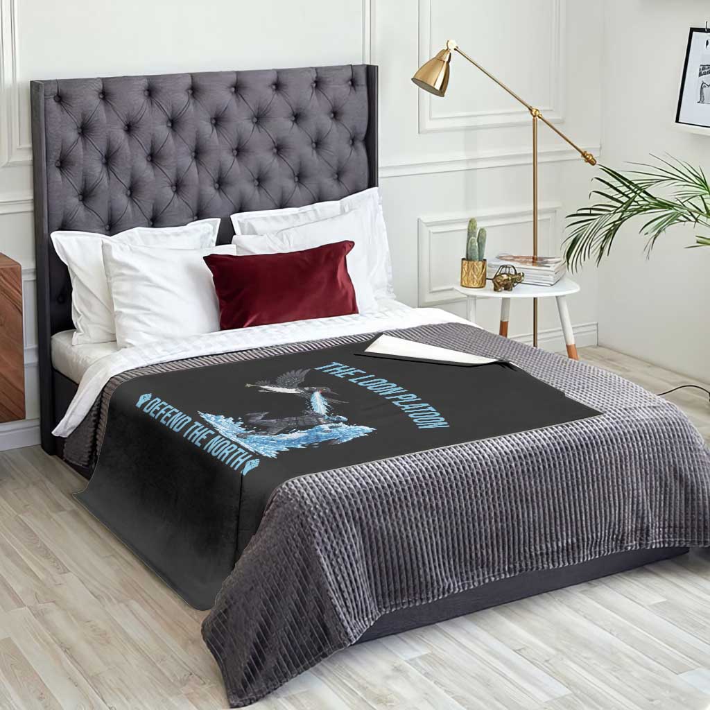 The Loon Platoon Defend The North Throw Blanket Minnesota Rebel Loon Resist