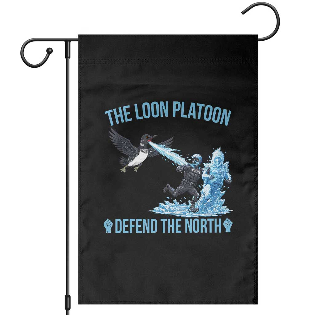 The Loon Platoon Defend The North Garden Flag Minnesota Rebel Loon Resist