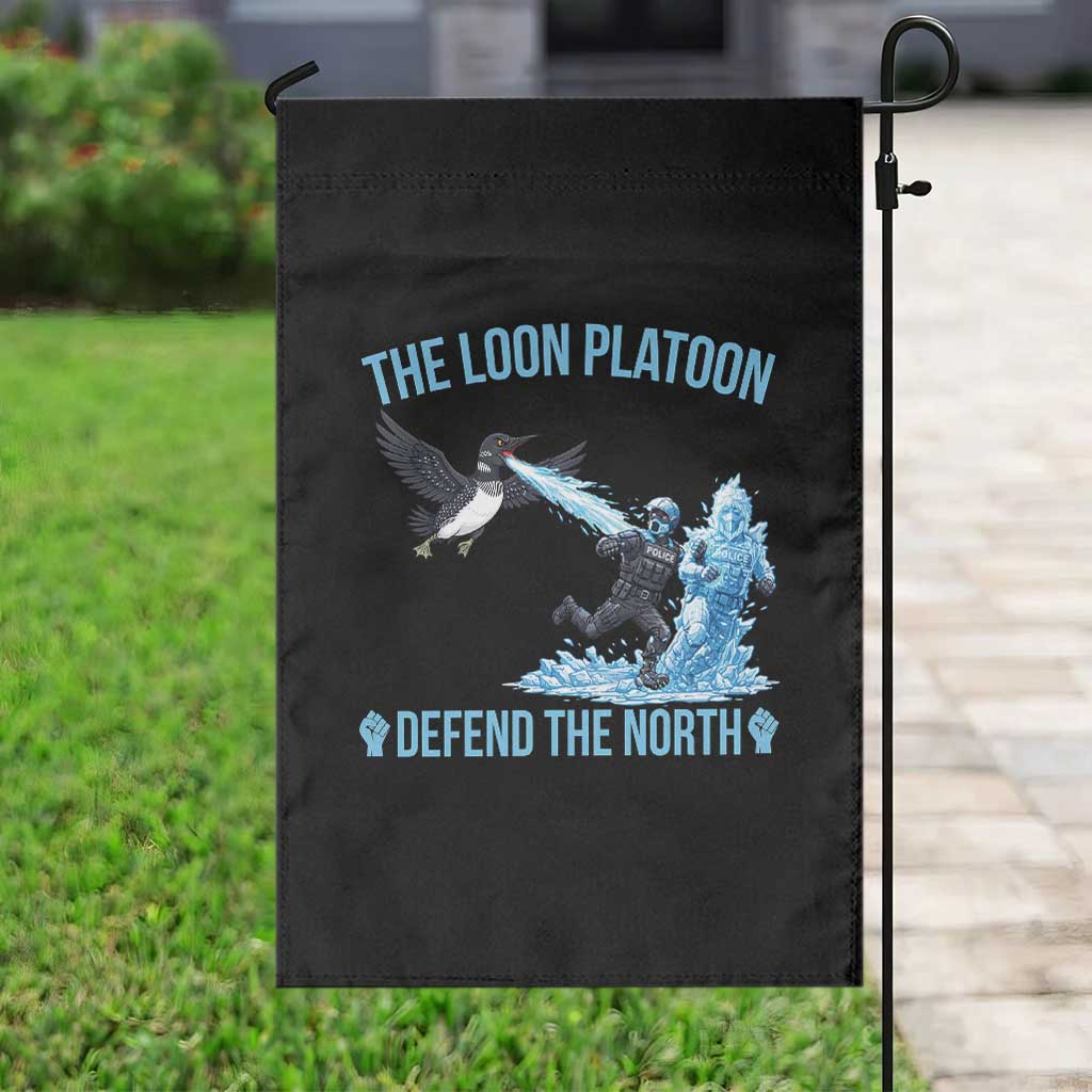 The Loon Platoon Defend The North Garden Flag Minnesota Rebel Loon Resist