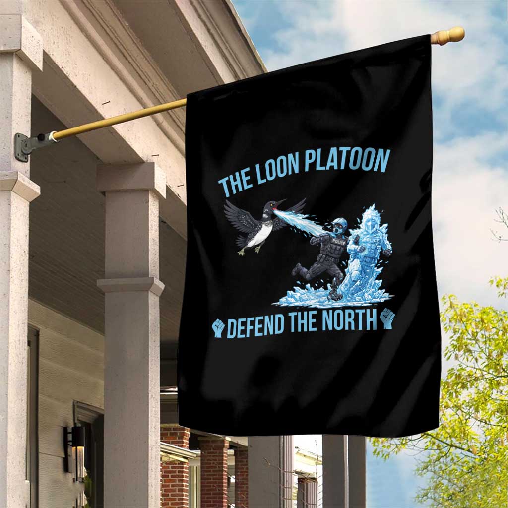 The Loon Platoon Defend The North Garden Flag Minnesota Rebel Loon Resist
