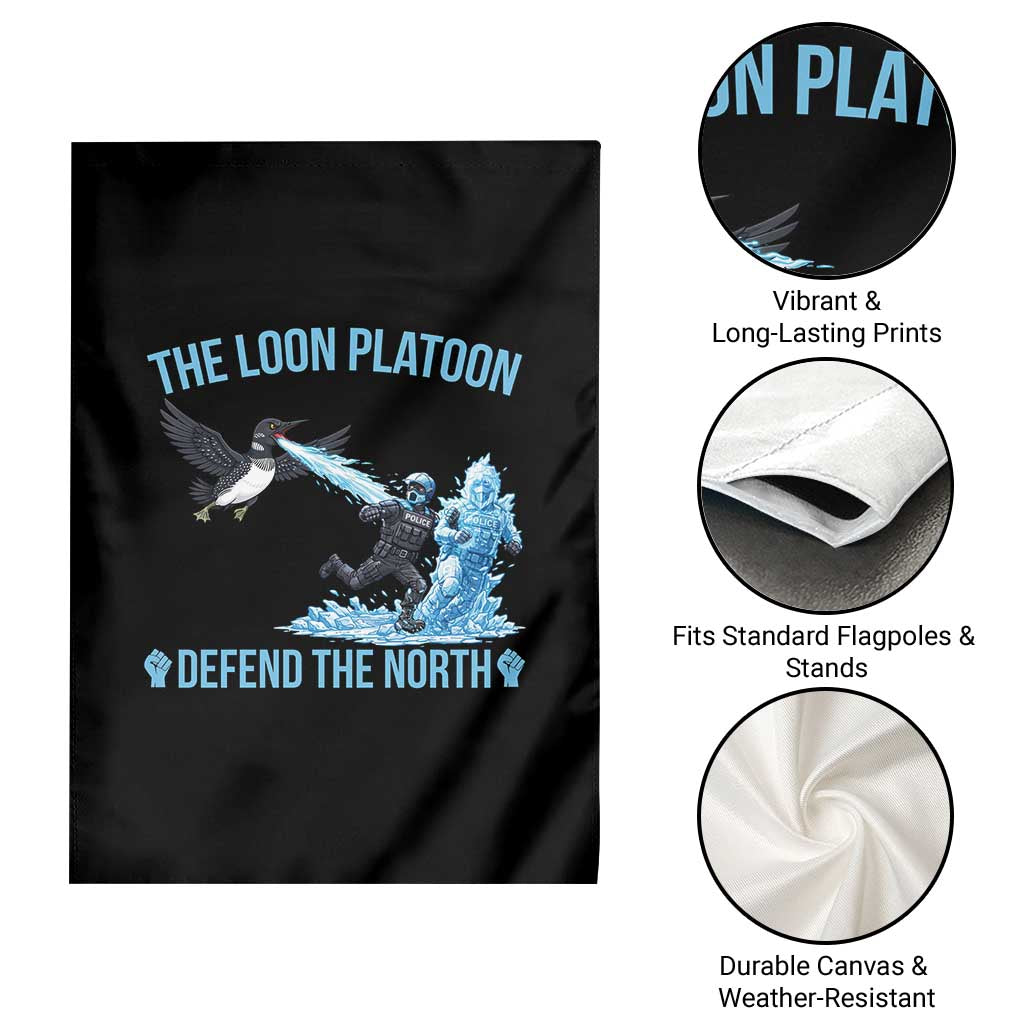 The Loon Platoon Defend The North Garden Flag Minnesota Rebel Loon Resist