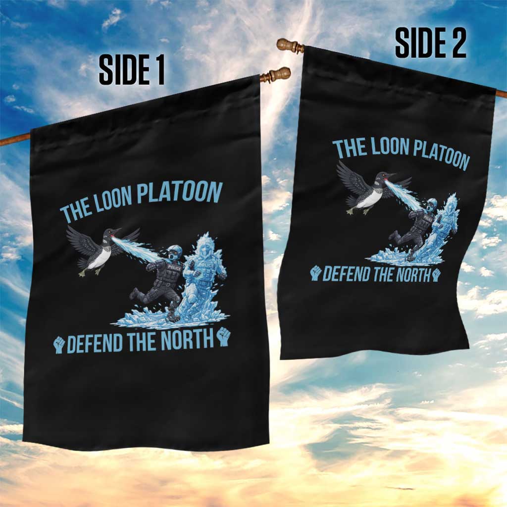 The Loon Platoon Defend The North Garden Flag Minnesota Rebel Loon Resist