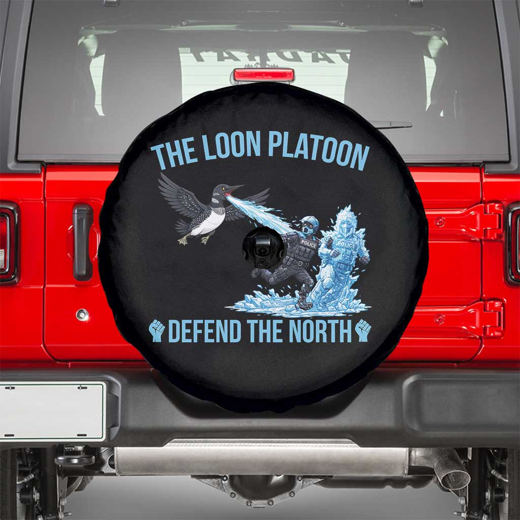The Loon Platoon Defend The North Spare Tire Cover Minnesota Rebel Loon Resist
