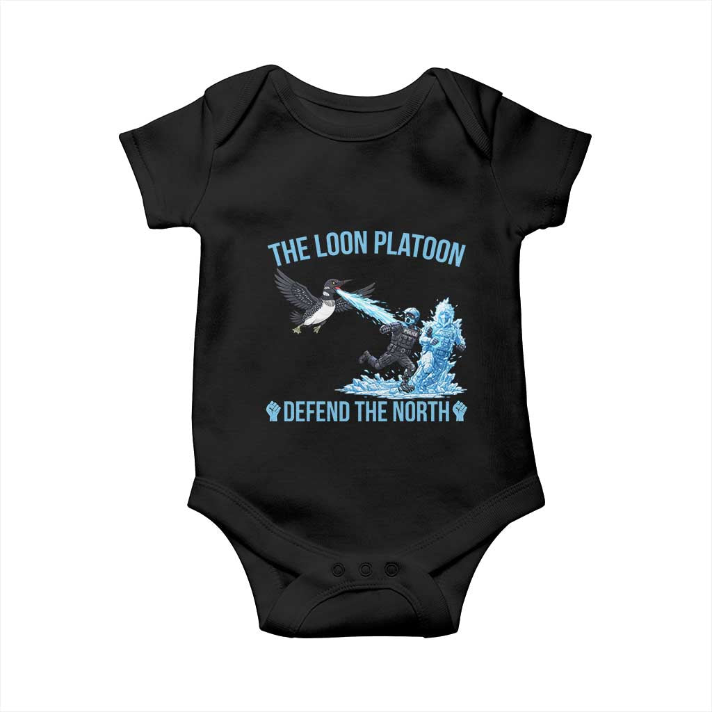 The Loon Platoon Defend The North Baby Onesie Minnesota Rebel Loon Resist