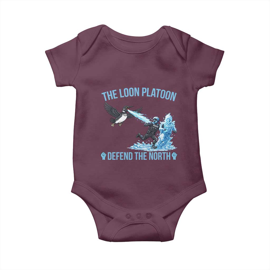 The Loon Platoon Defend The North Baby Onesie Minnesota Rebel Loon Resist