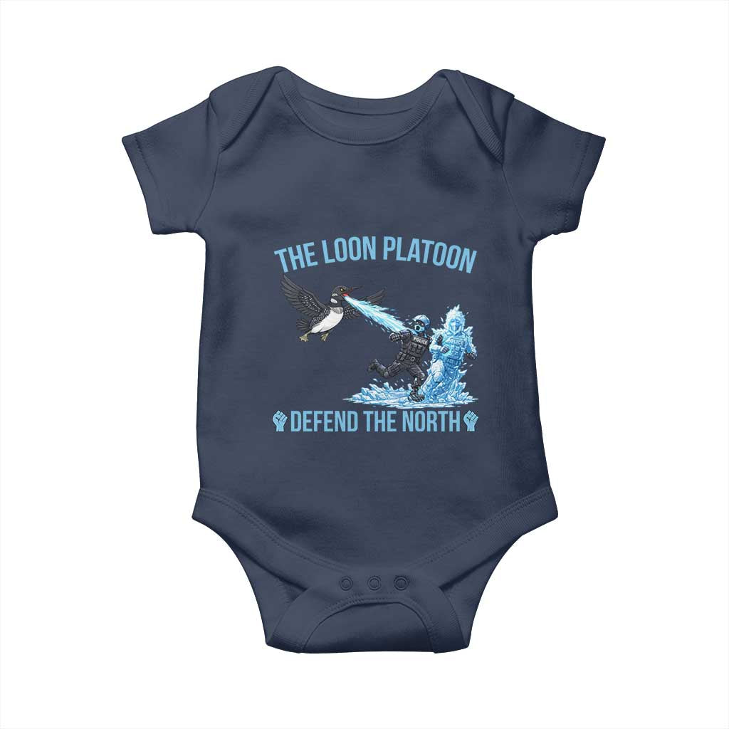 The Loon Platoon Defend The North Baby Onesie Minnesota Rebel Loon Resist