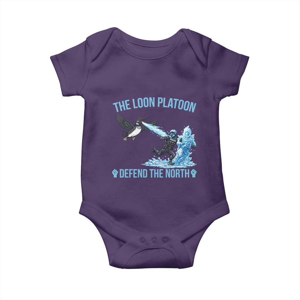 The Loon Platoon Defend The North Baby Onesie Minnesota Rebel Loon Resist