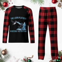 The Loon Platoon Defend The North Plaid Pajama Set Minnesota Rebel Loon Resist