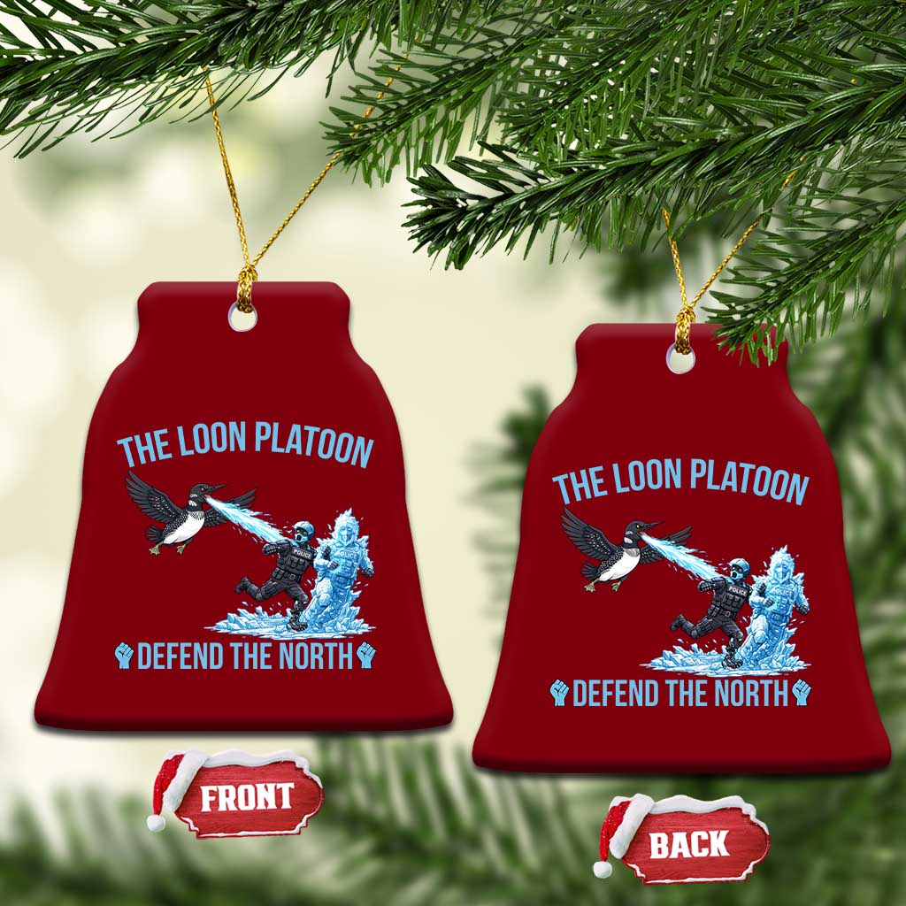 The Loon Platoon Defend The North Ceramic Ornament Minnesota Rebel Loon Resist