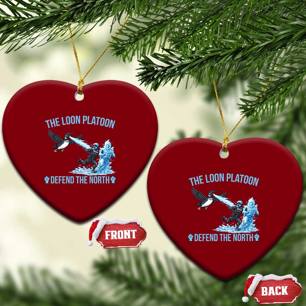 The Loon Platoon Defend The North Ceramic Ornament Minnesota Rebel Loon Resist