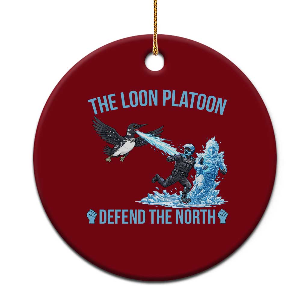 The Loon Platoon Defend The North Ceramic Ornament Minnesota Rebel Loon Resist