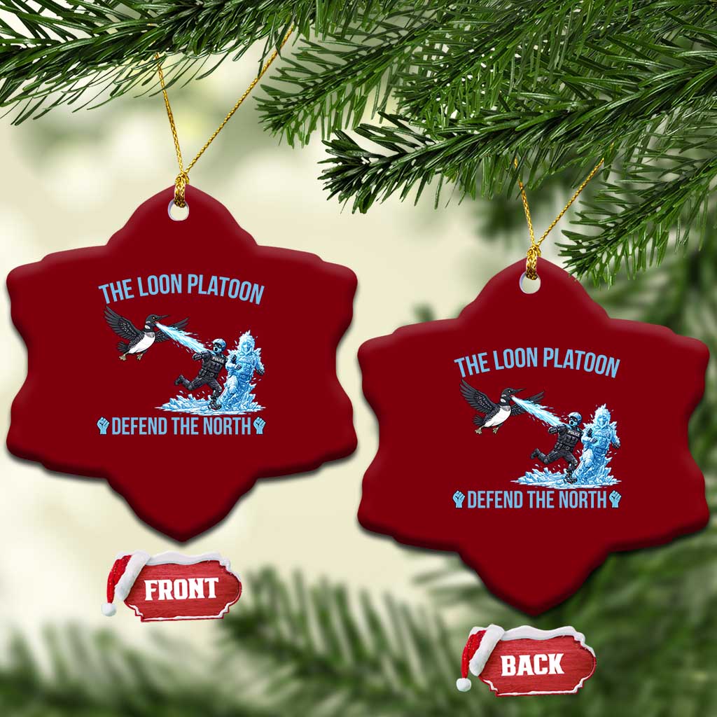 The Loon Platoon Defend The North Ceramic Ornament Minnesota Rebel Loon Resist